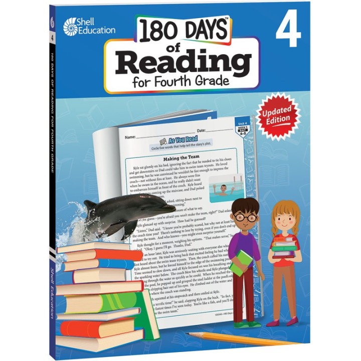 Shell Education 180 Days of Reading 2nd Edition, Grade 4