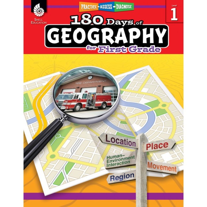 Shell Education 180 Days of Geography for First Grade
