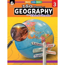 Shell Education 180 Days of Geography for Third Grade