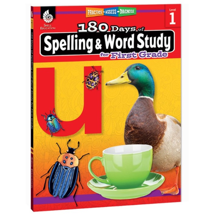 Shell Education 180 Days of Spelling and Word Study for First Grade