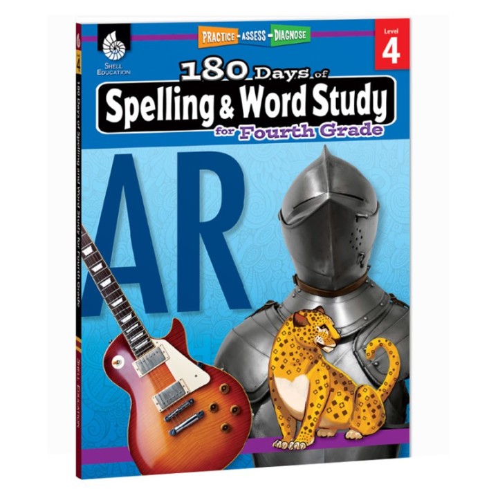 Shell Education 180 Days of Spelling and Word Study for Fourth Grade