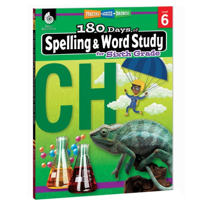 Shell Education 180 Days of Spelling and Word Study for Sixth Grade