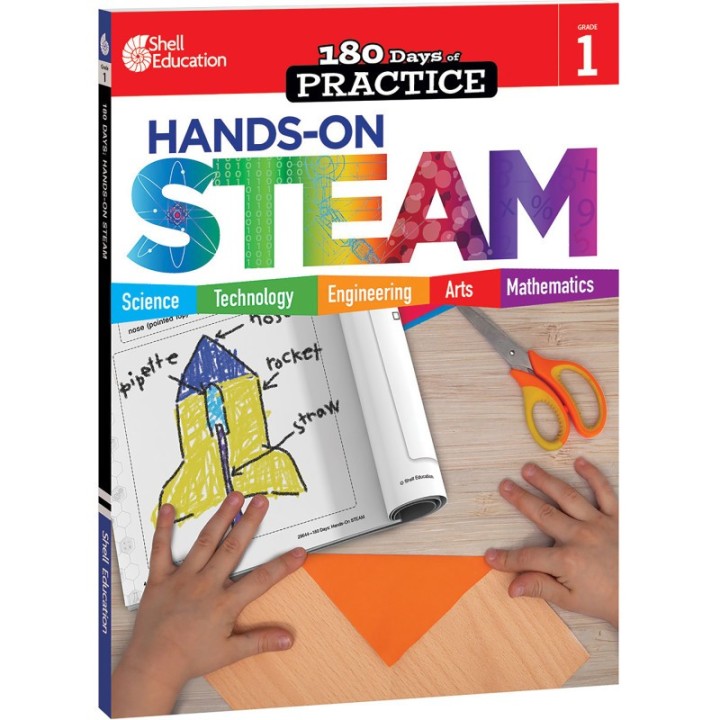 Shell Education 180 Days: Hands-On STEAM, Grade 1