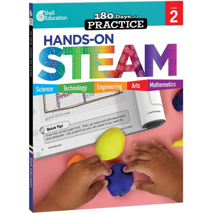 Shell Education 180 Days: Hands-On STEAM, Grade 2