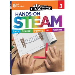 Shell Education 180 Days: Hands-On STEAM, Grade 3