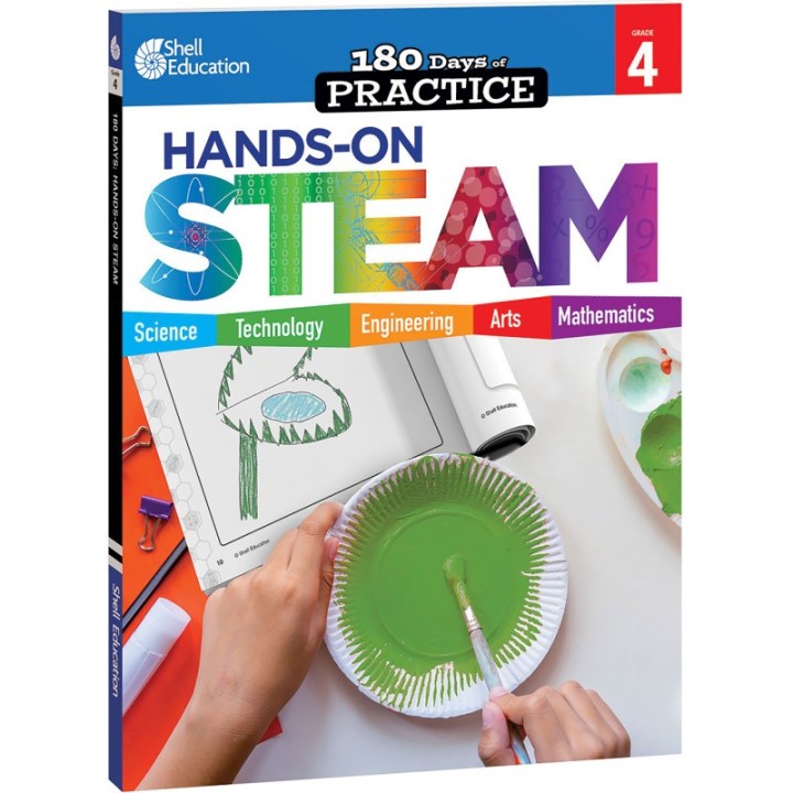 Shell Education 180 Days: Hands-On STEAM, Grade 4