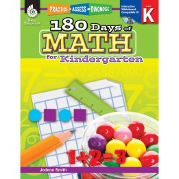 Shell Education 180 Days of Math for Kindergarten