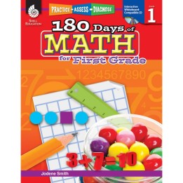 Shell Education 180 Days of Math for First Grade