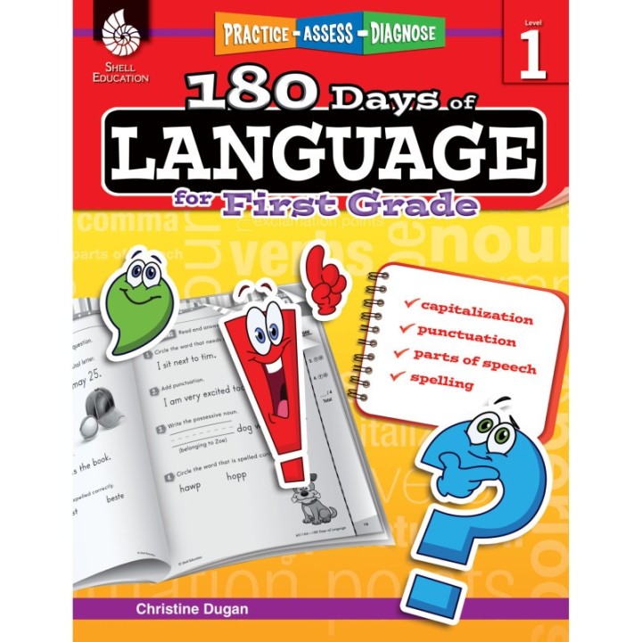 Shell Education 180 Days of Language for First Grade