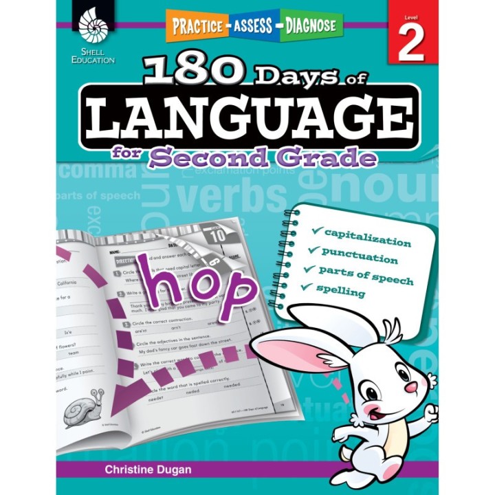 Shell Education 180 Days of Language for Second Grade