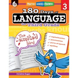 Shell Education 180 Days of Language for Third Grade