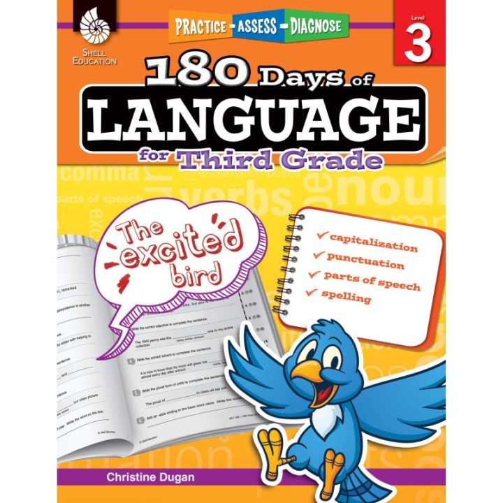 Shell Education 180 Days of Language for Third Grade