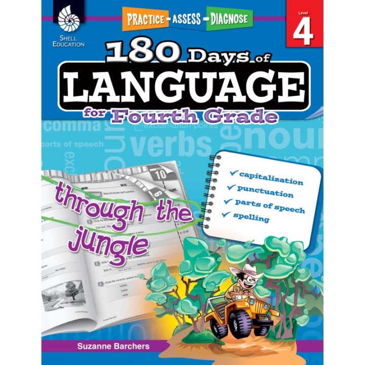 Shell Education 180 Days of Language for Fourth Grade