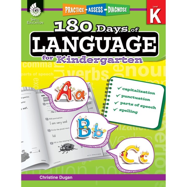 Shell Education 180 Days of Language for Kindergarten