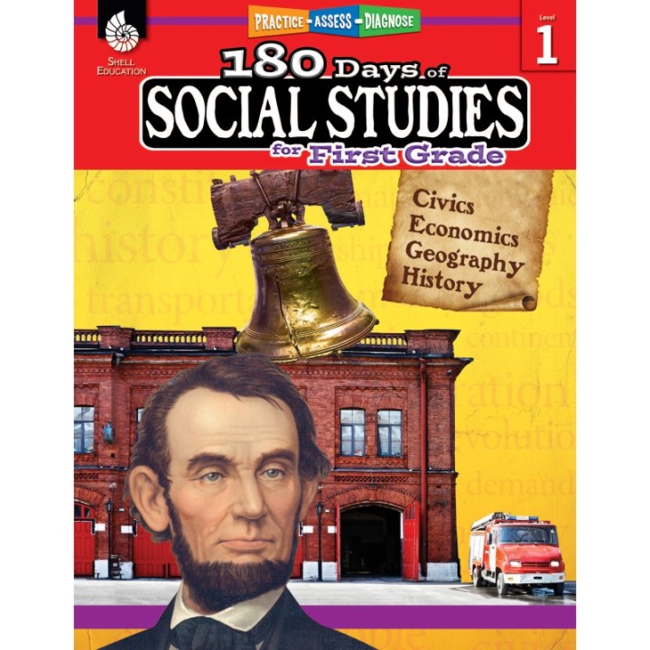 Shell Education 180 Days of Social Studies for First Grade