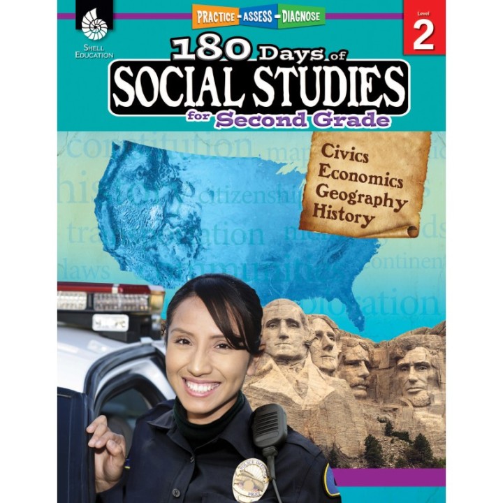 Shell Education 180 Days of Social Studies for Second Grade
