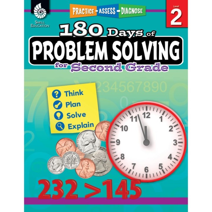 Shell Education 180 Days of Problem Solving for Second Grade