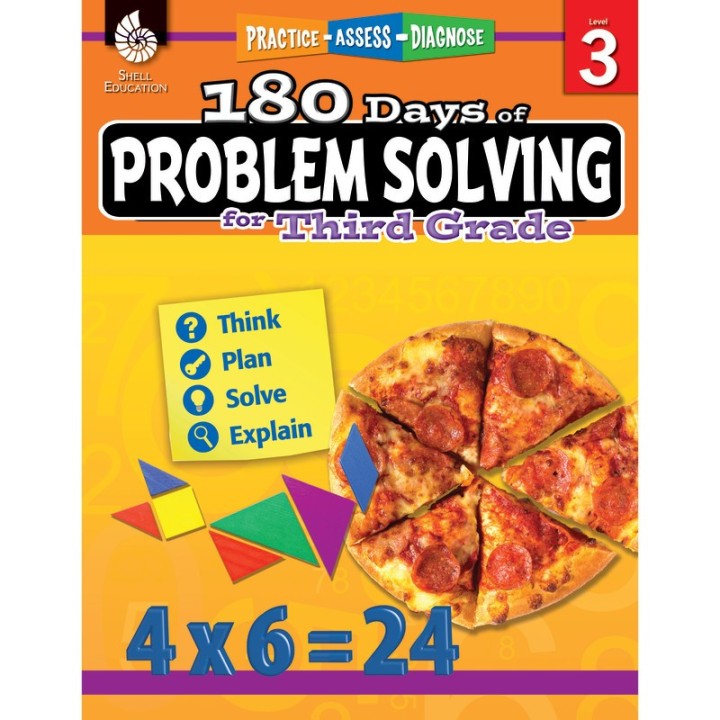 Shell Education 180 Days of Problem Solving for Third Grade