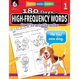 Shell Education 180 Days of High-Frequency Words for First Grade