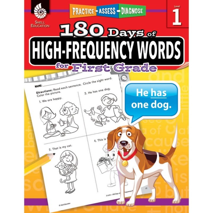 Shell Education 180 Days of High-Frequency Words for First Grade