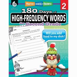 Shell Education 180 Days of High-Frequency Words for Second Grade