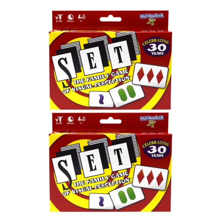 SET® Family Games SET® The Family Game of Visual Perception®, Pack of 2