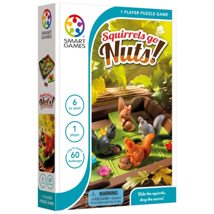 SmartGames® Squirrels Go Nuts™ 1-Player Puzzle Game