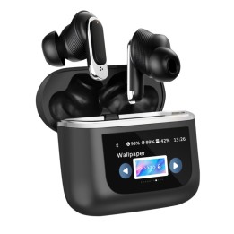 Alpha Digital Wireless Earbuds with LCD Full-Color Touch Screen