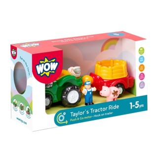 WOW Toys Taylor's Tractor Ride, Push & Go Toy Tractor