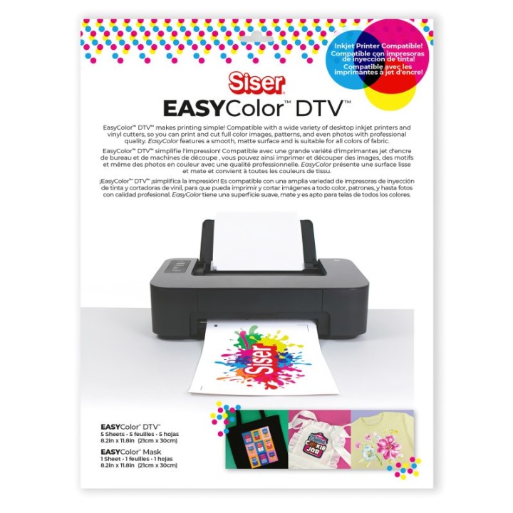 SISER Easycolor DTV Direct To Vinyl, 5-Pack