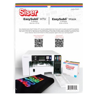 SISER Easysubli HTV Heat Transfer Vinyl & Mask, 5 Sheets Each