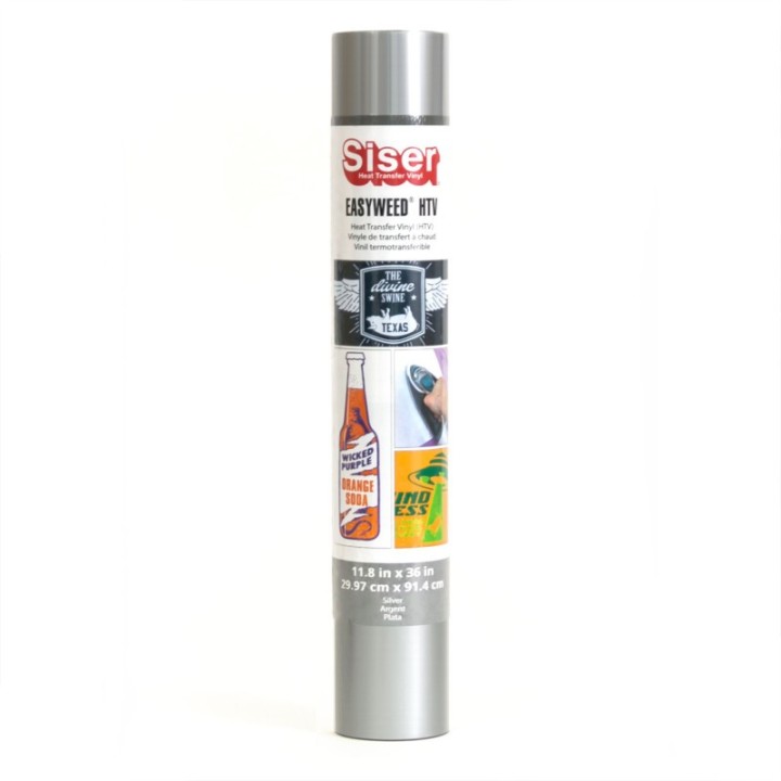 SISER Easyweed HTV Heat Transfer Vinyl, 36", Silver