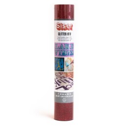 SISER Glitter HTV Heat Transfer Vinyl, 36", Red