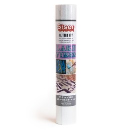 SISER Glitter HTV Heat Transfer Vinyl, 36", Rainbow White