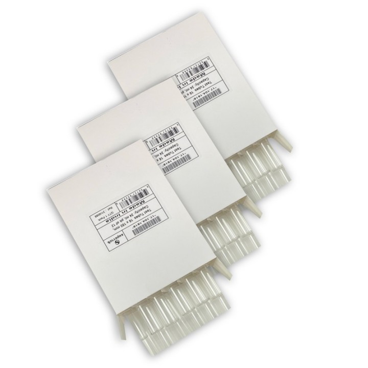Supertek® Test Tubes, 16 x 150 mm, 24 ml Capacity, 12 Per Pack, 3 Packs