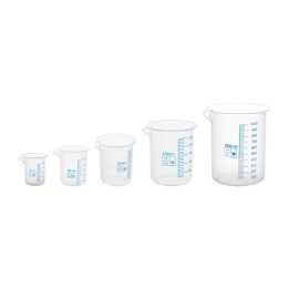 Supertek® Beakers, Polypropylene, 50, 100, 250, 500, 1000ml, Set of 5