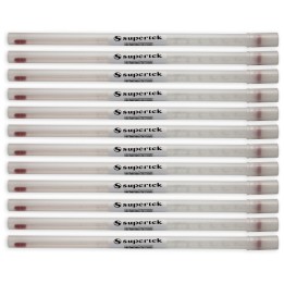 Supertek® Lab Thermometer, Red Liquid, -20-110C/0-230F, Partial, Pack of 12