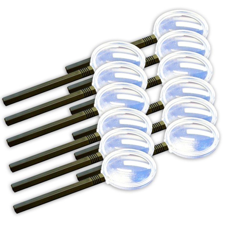 Supertek® 3X Magnifier, Plastic, 6", Pack of 12