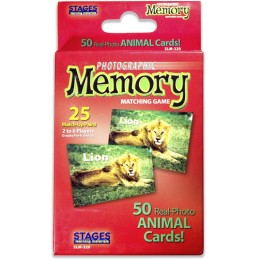 Stages Learning Materials Photographic Memory Matching Game, Animals