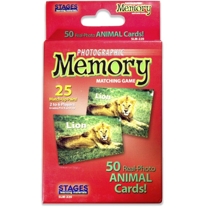 Stages Learning Materials Photographic Memory Matching Game, Animals