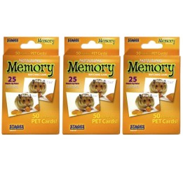 Stages Learning Materials Pets Photographic Memory Matching Game, Pack of 3
