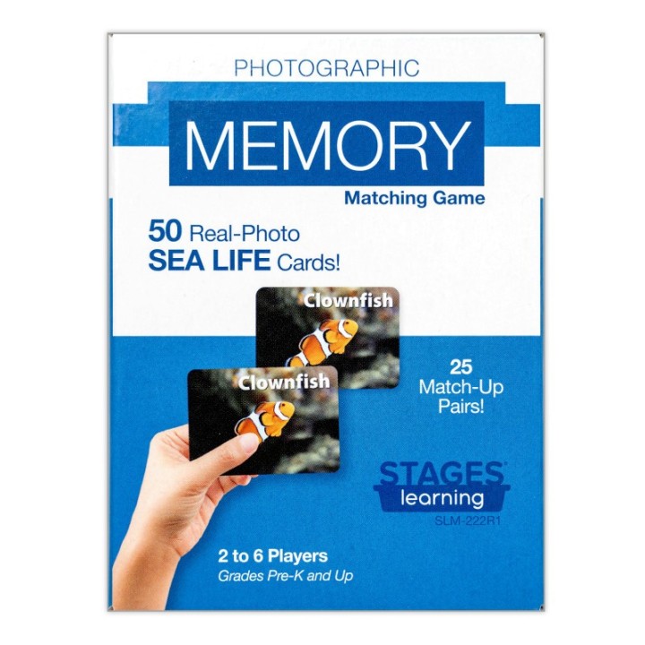 Stages Learning Materials Photographic Memory Matching Game, Sea Life