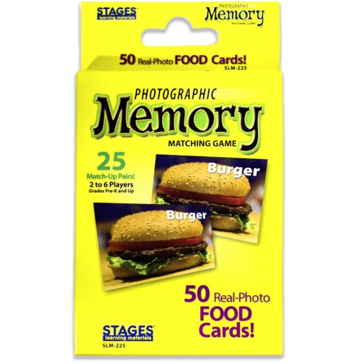 Stages Learning Materials Photographic Memory Matching Game, Food