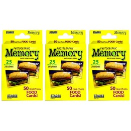 Stages Learning Materials Photographic Memory Matching Game, Food, Pack of 3