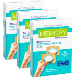 Stages Learning Materials Memory Games - Everyday Objects, Pack of 3