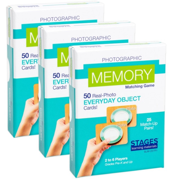 Stages Learning Materials Memory Games - Everyday Objects, Pack of 3
