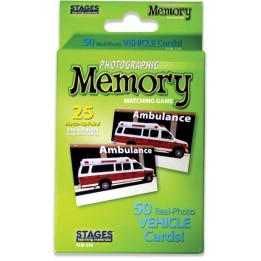 Stages Learning Materials Photographic Memory Matching Game, Vehicles
