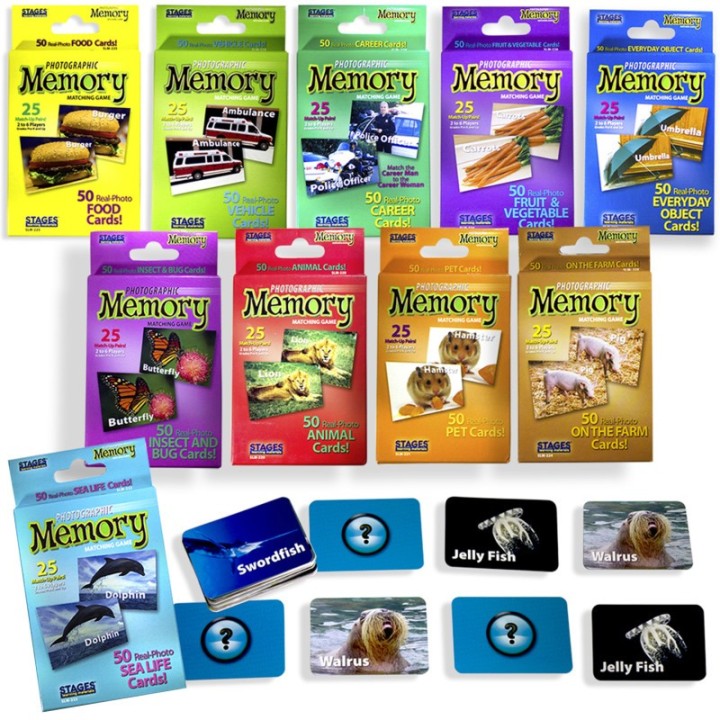 Stages Learning Materials Photographic Memory Matching Games, Set of 10