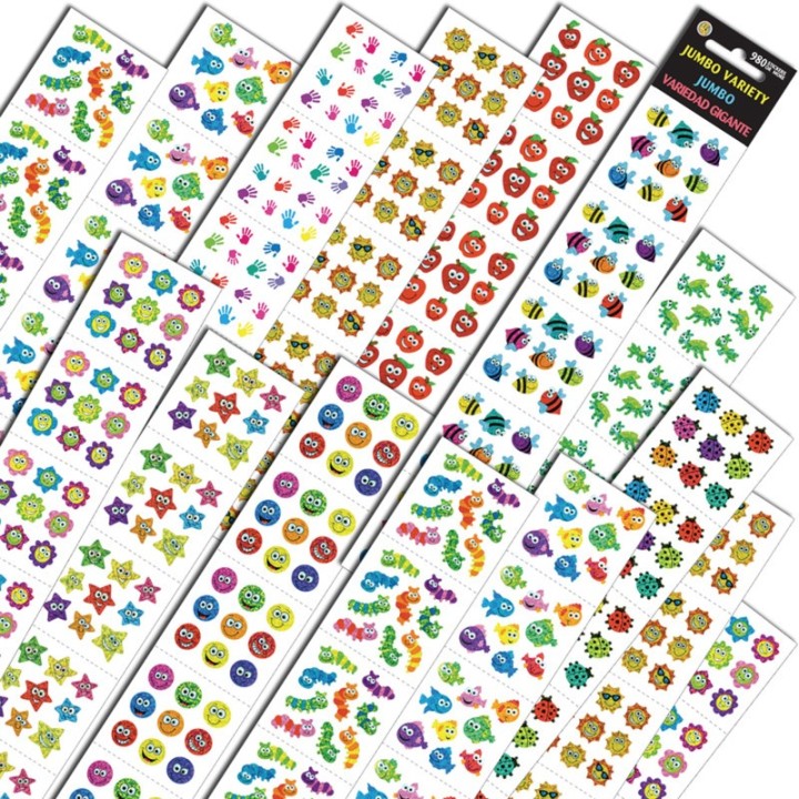 Sandylion Jumbo Variety Assortment Sticker, Pack of 980