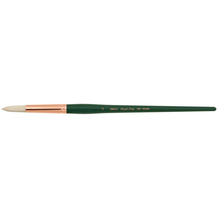 Silver Brush Grand Prix Brush, Round, Long Handle, Size 12
